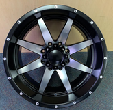 20" HAVOK H112 Wheel 🔥 20X9 +12 5X127 🔥 C.B 78.1 Black Lip & Machined Rim 🔻